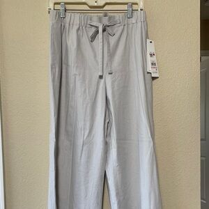 Calvin Klein Light Gray Straight-Leg Drawstring Chinos